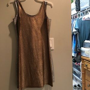 Tight & stretchy gold dress